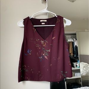 Aritzia Babaton burgundy Murphy Blouse